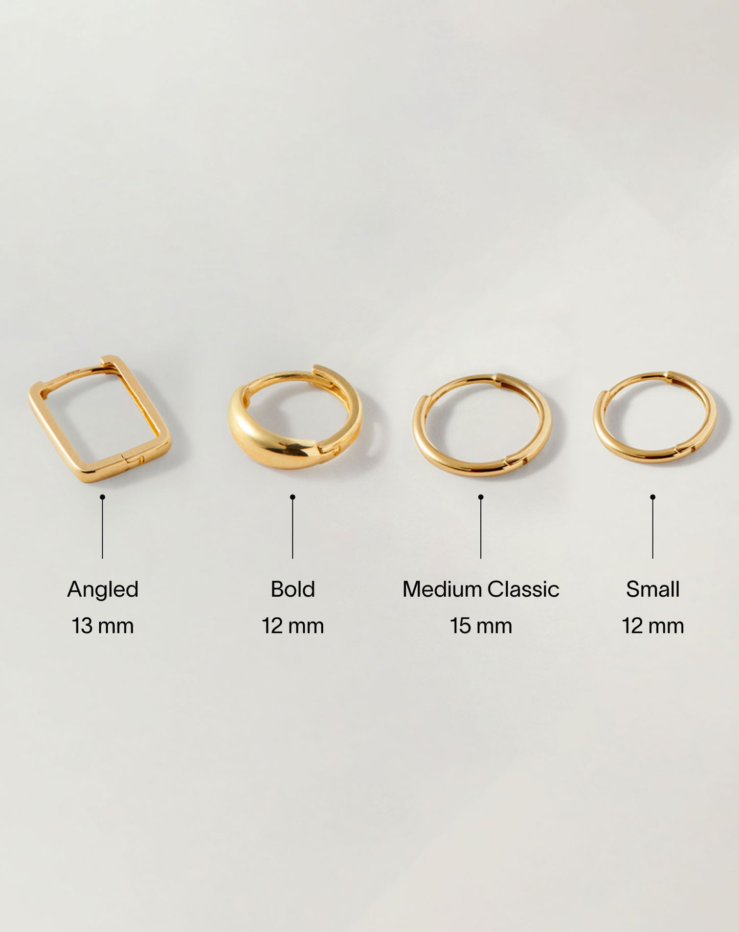 Medium Classic Hoop Earrings - White Gold