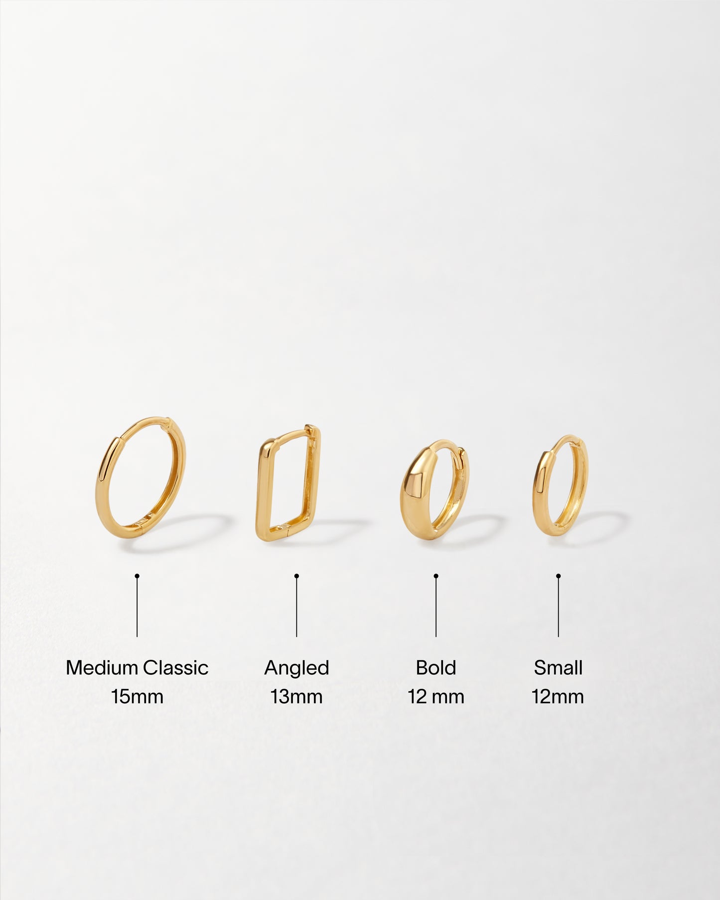 Medium Classic Hoop Earrings - White Gold