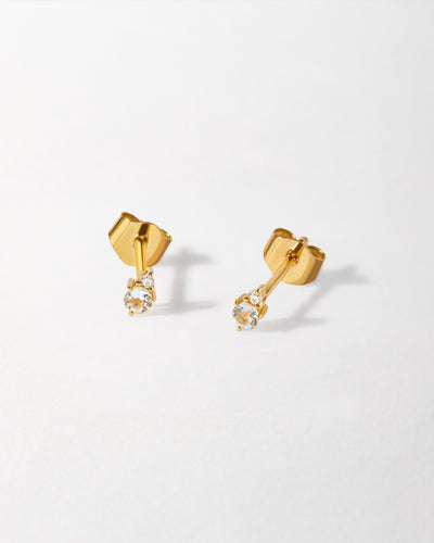 Aquamarine Diamond Stud Earrings