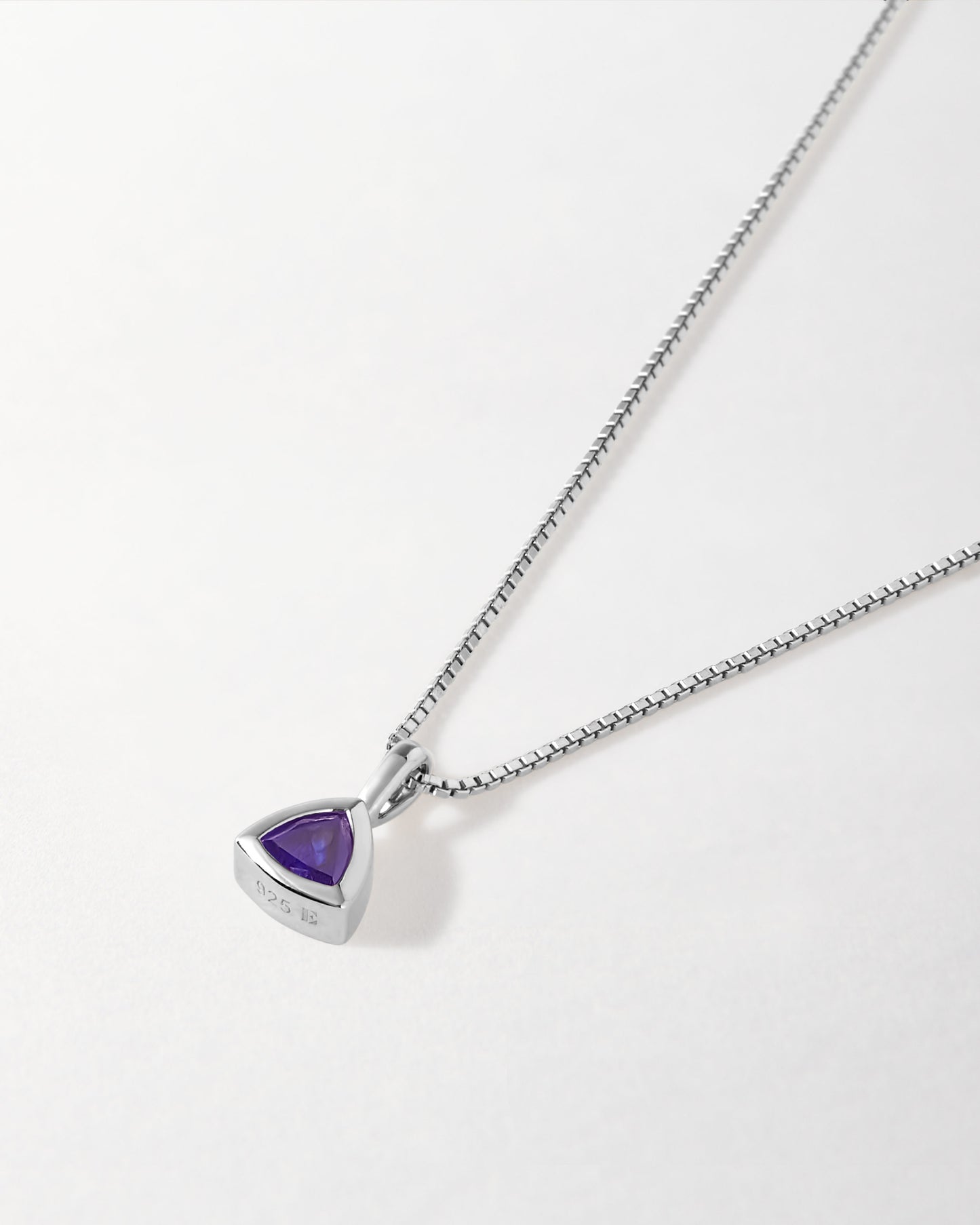 Blue Sapphire September Birthstone Necklace - Silver