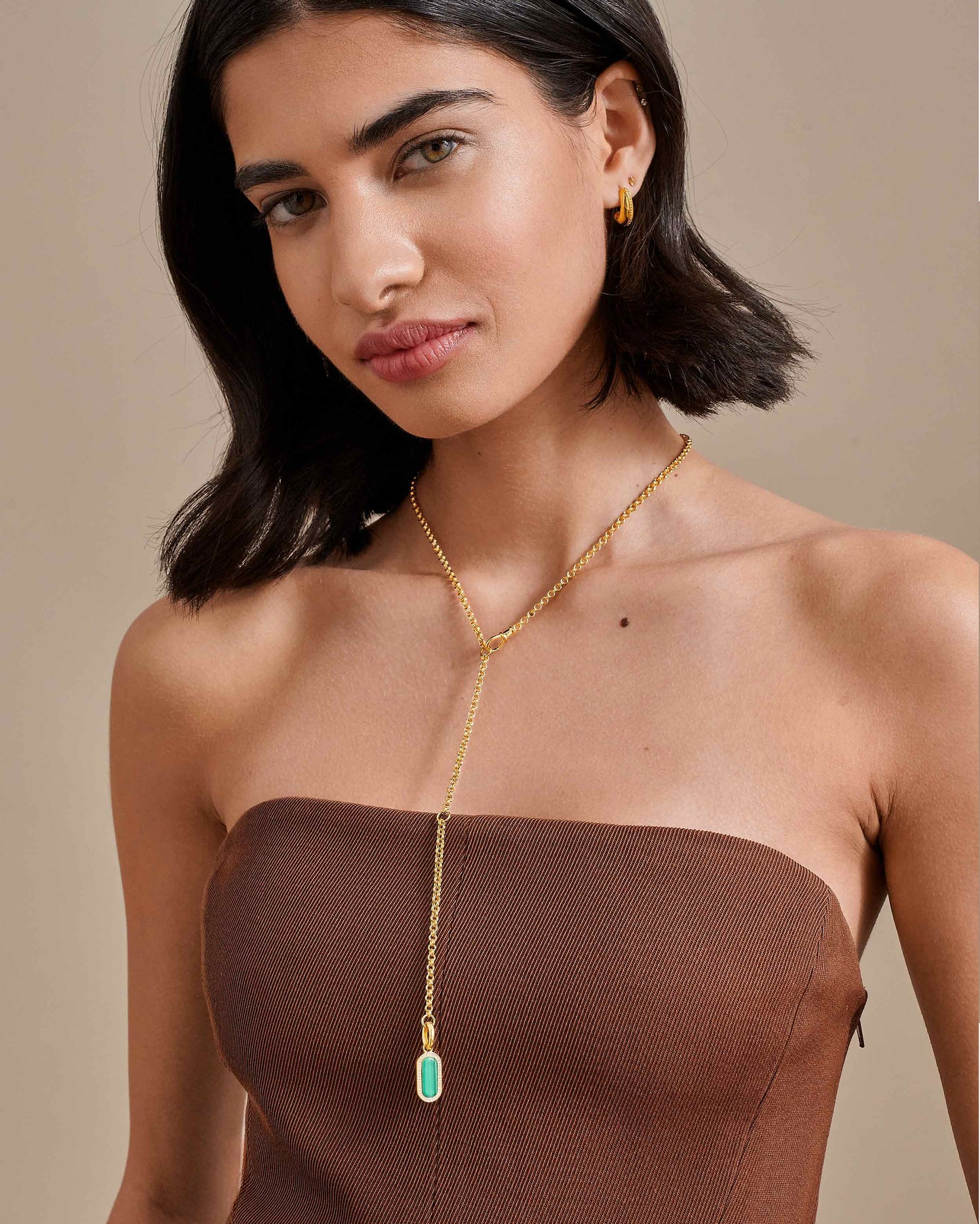 Charlotte Collins Modular Malachite Necklace