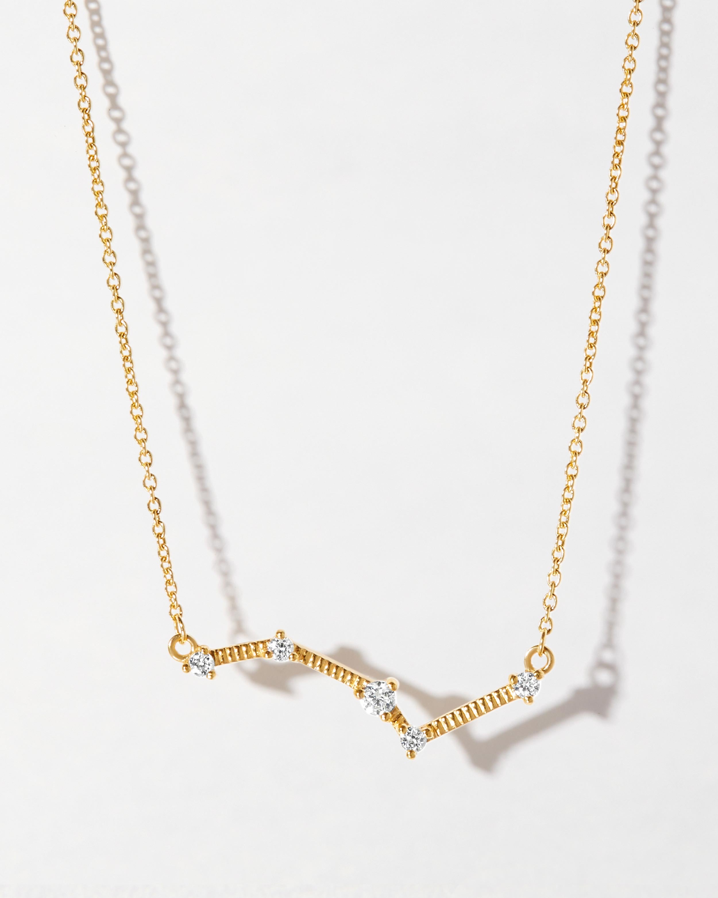 Constellation Diamond Gold Necklace 14ct Solid Yellow Gold