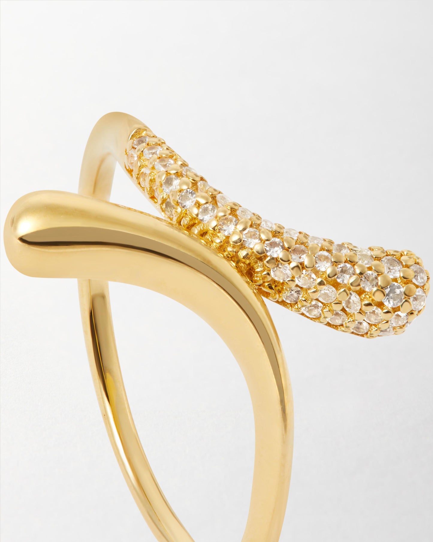 Wave Pave Ring