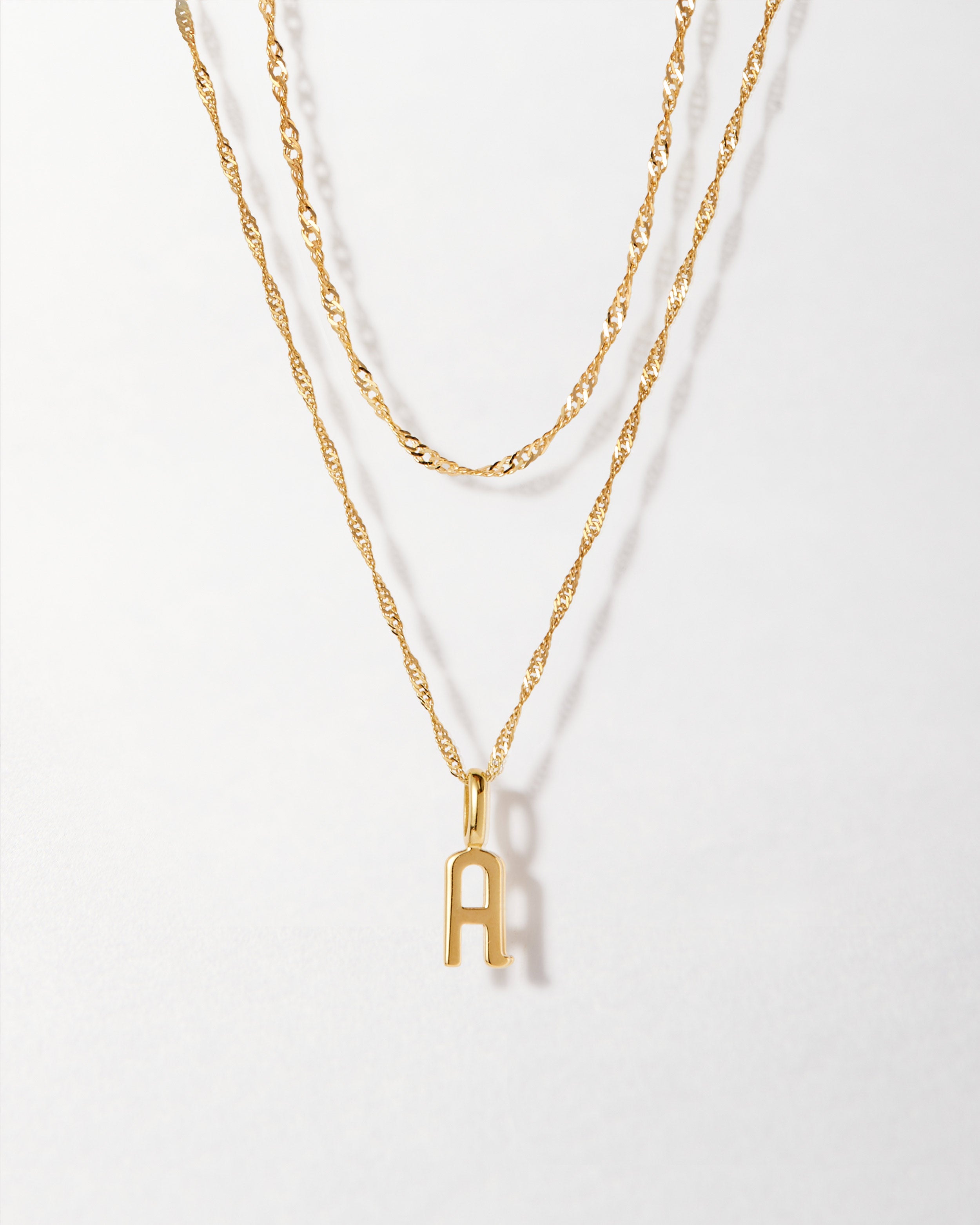 Bloom Boutique Initial Letter Pendant Necklace Bloom Boutique Rose