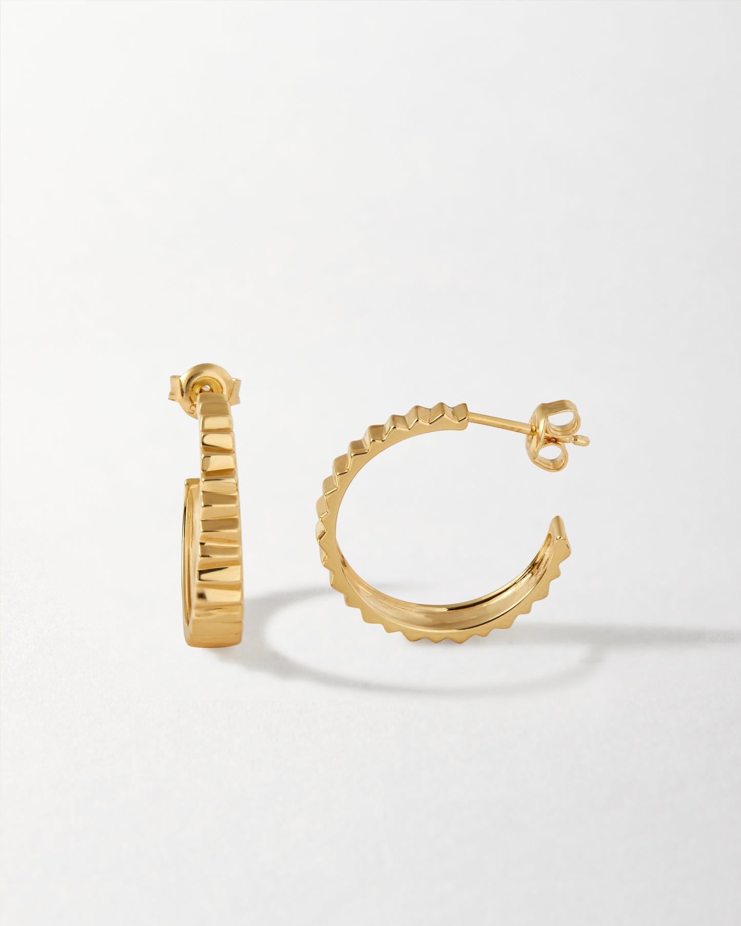 Large Flare Hoop Earrings - Gold