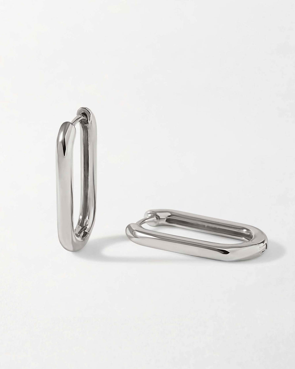 Mixed Metal Chain Link Hoop Earrings