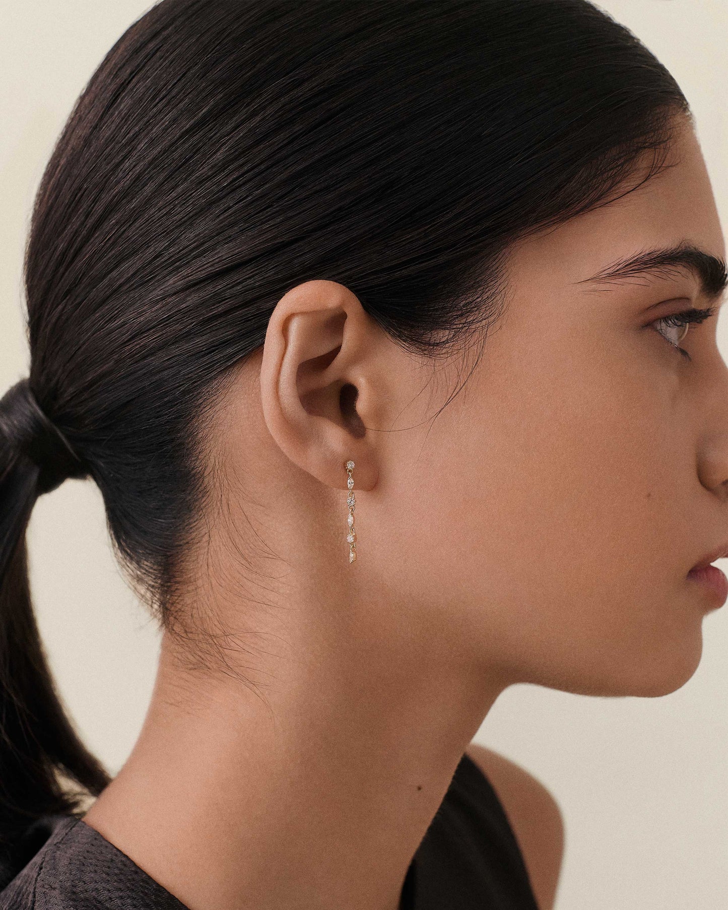 Marquise Solitaire Drop Diamond Earrings