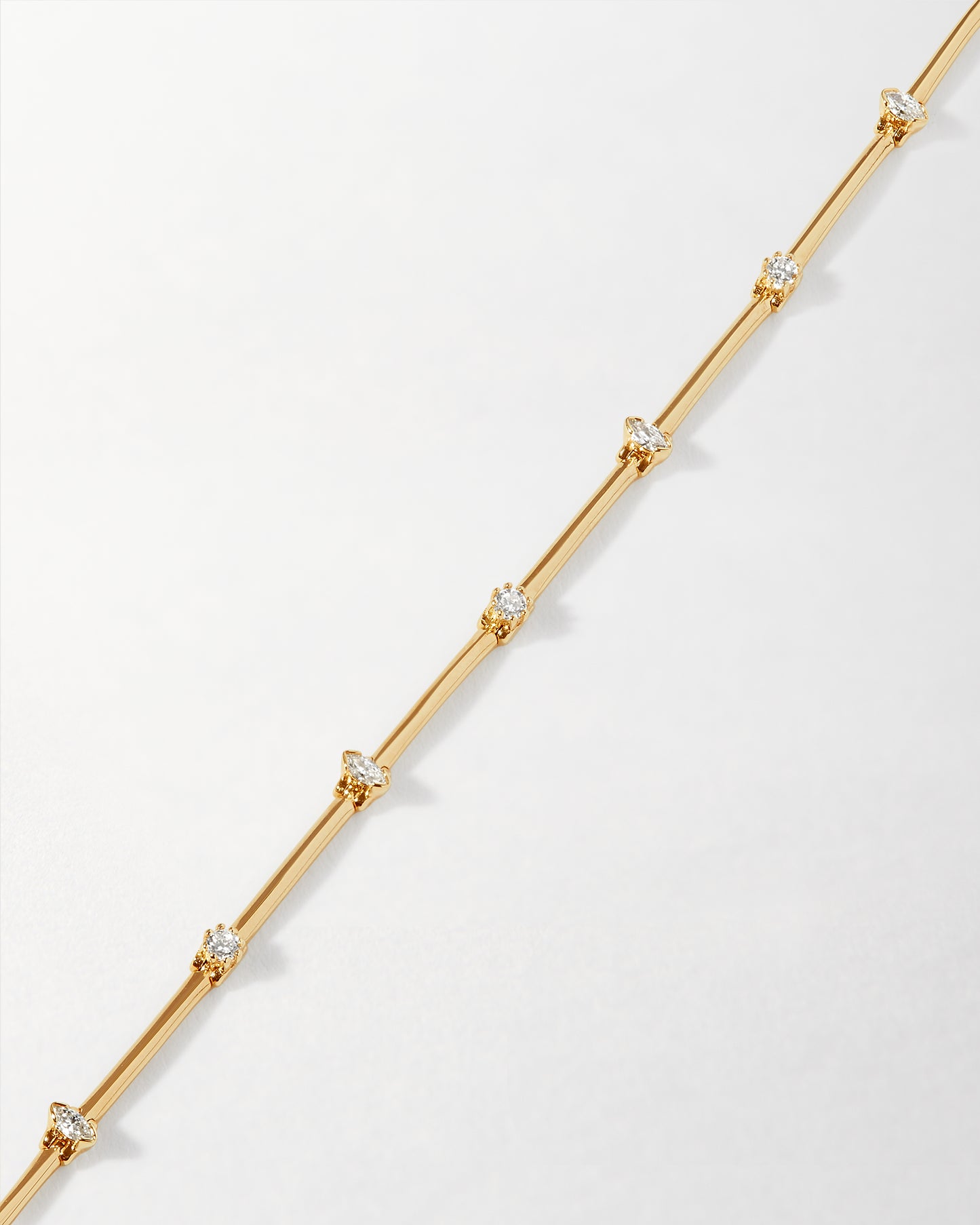 Marquise Solitaire Tennis Diamond Bracelet