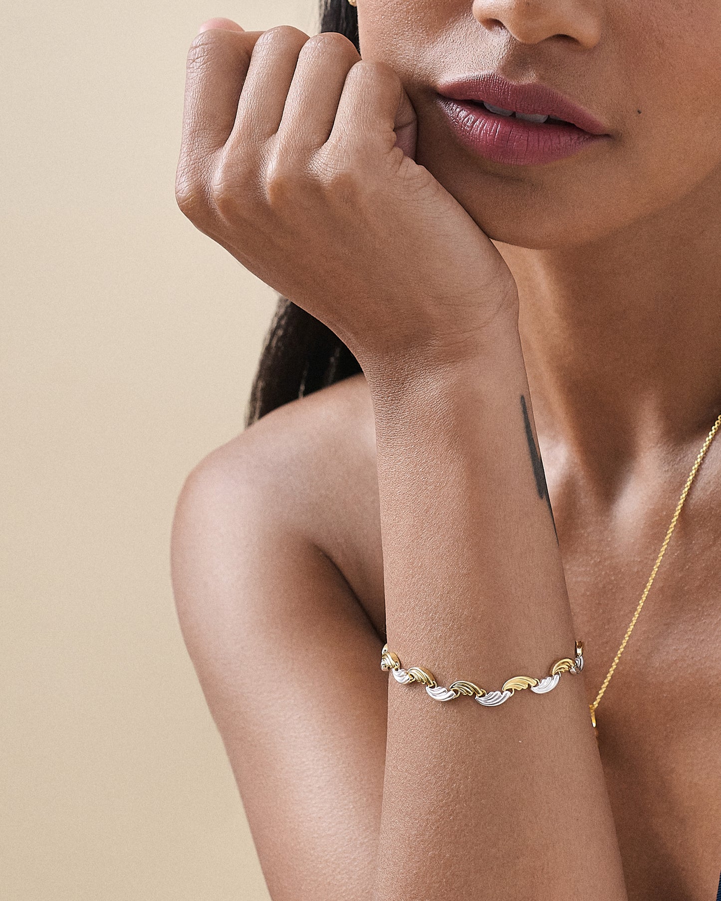 Ripple Mixed Metal Bracelet