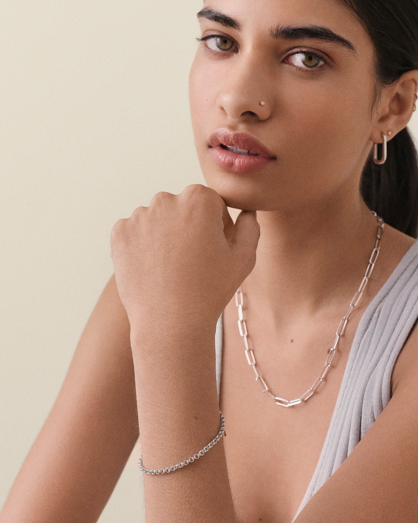 Paperclip Chain Bracelet - Silver
