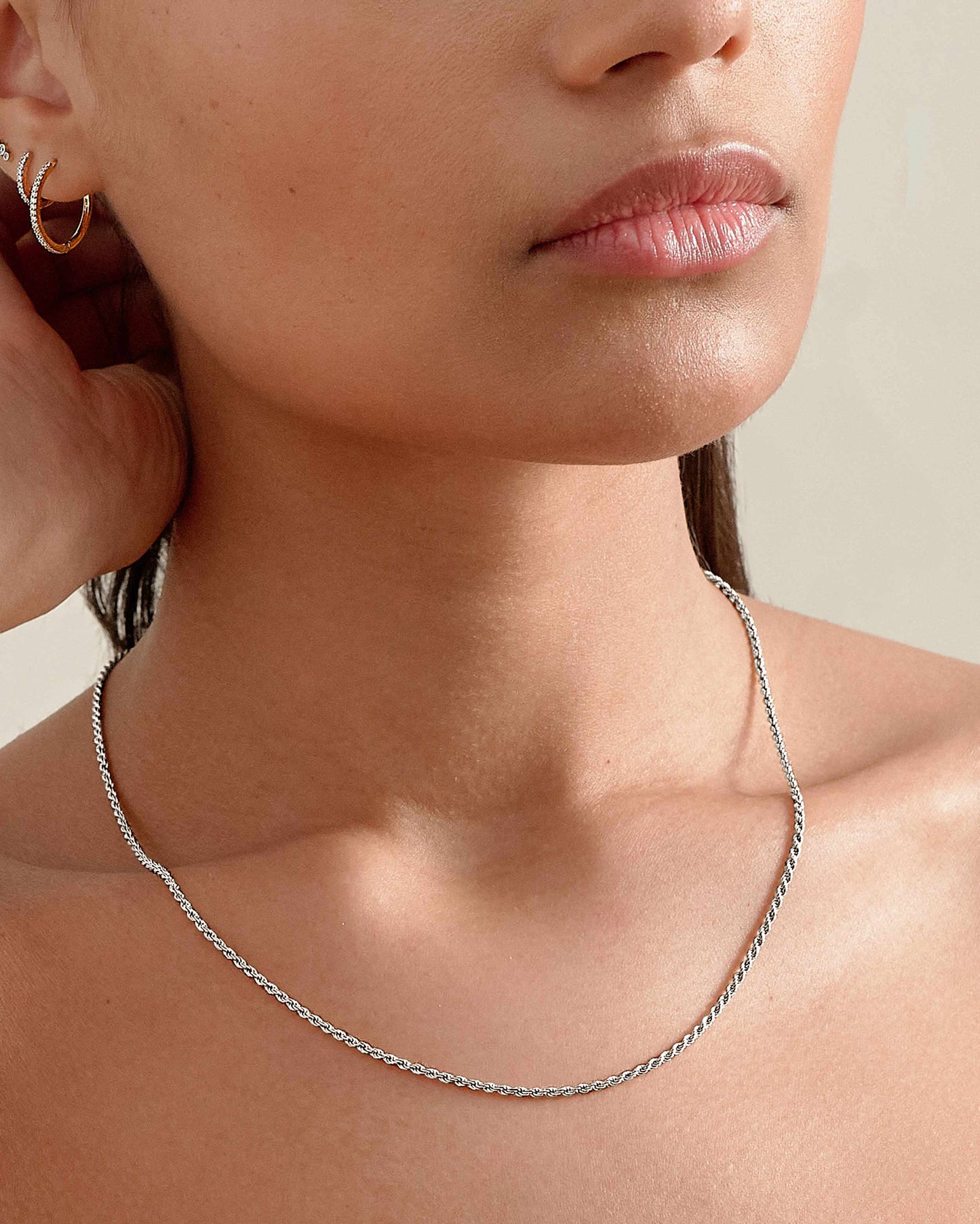 Rope Chain Necklace - Silver