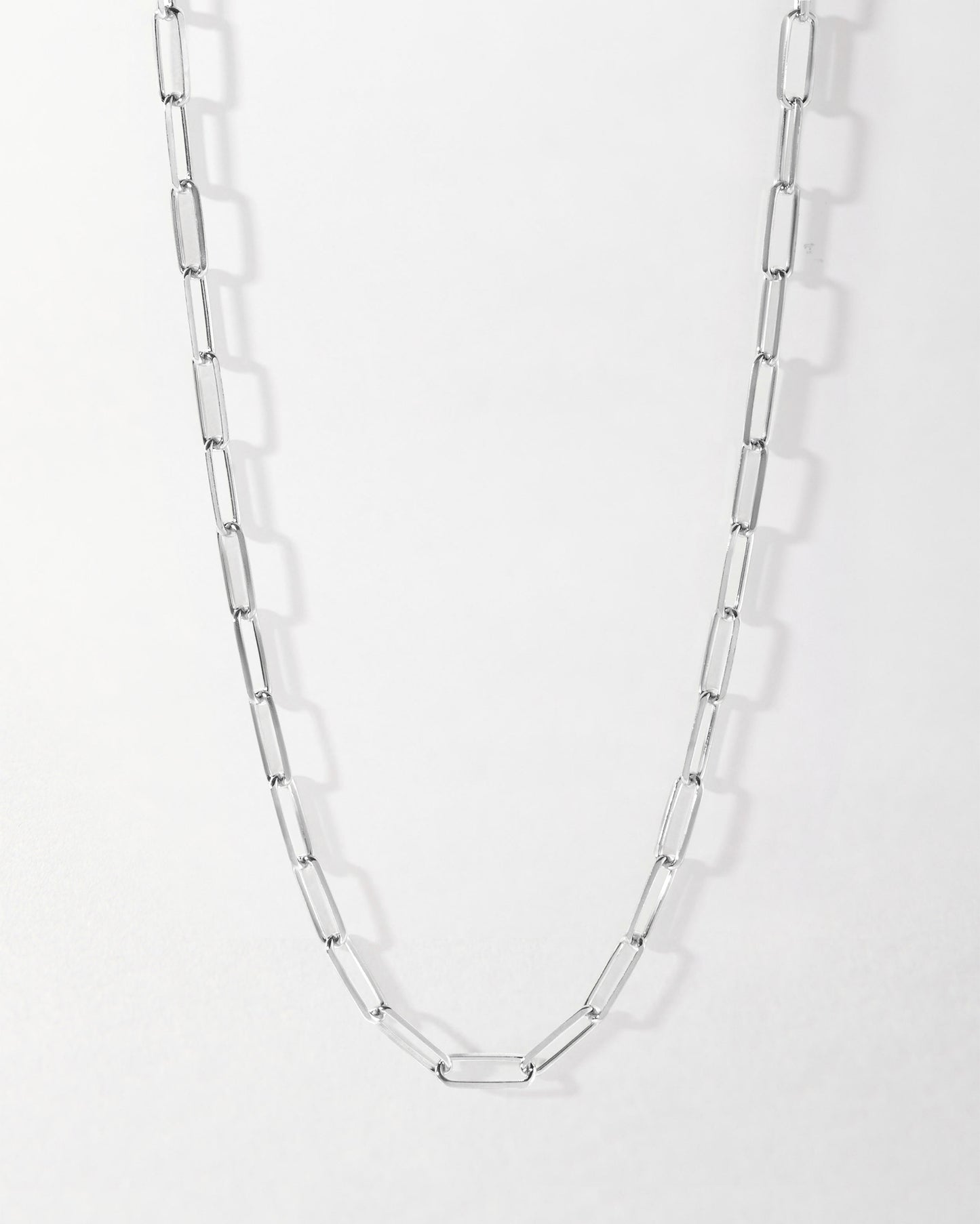 Paperclip Chain Necklace - Silver