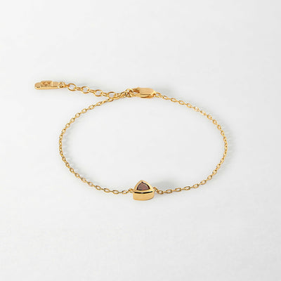 Garnet Bracelet - Gold