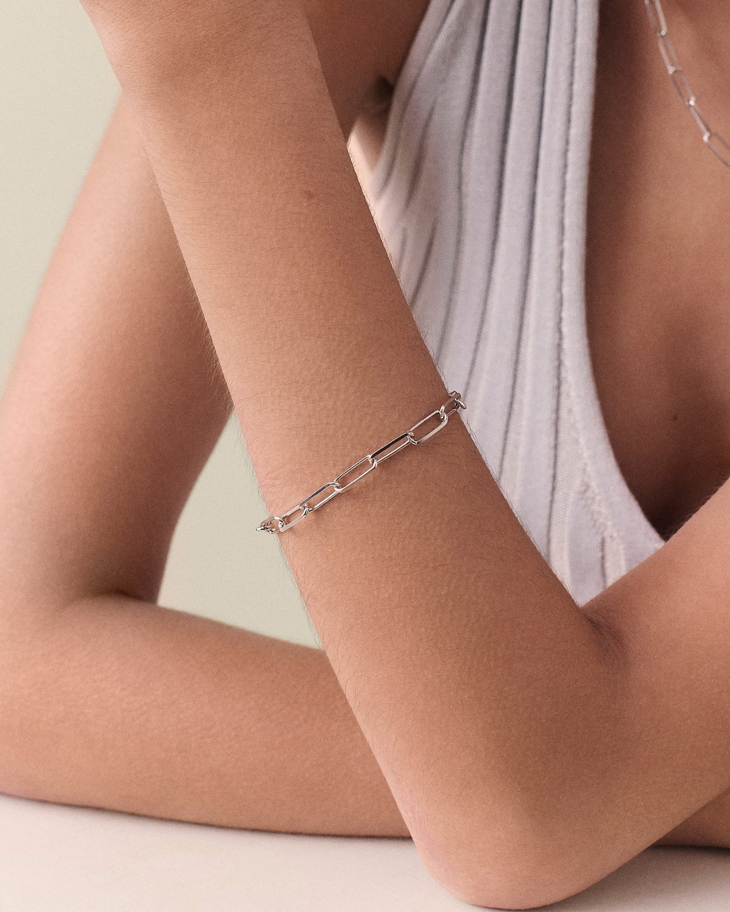 Paperclip Chain Bracelet - Silver