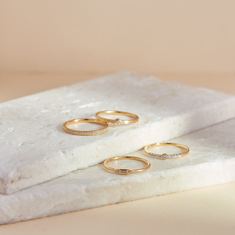 Solitaire Diamond Ring - Yellow Gold