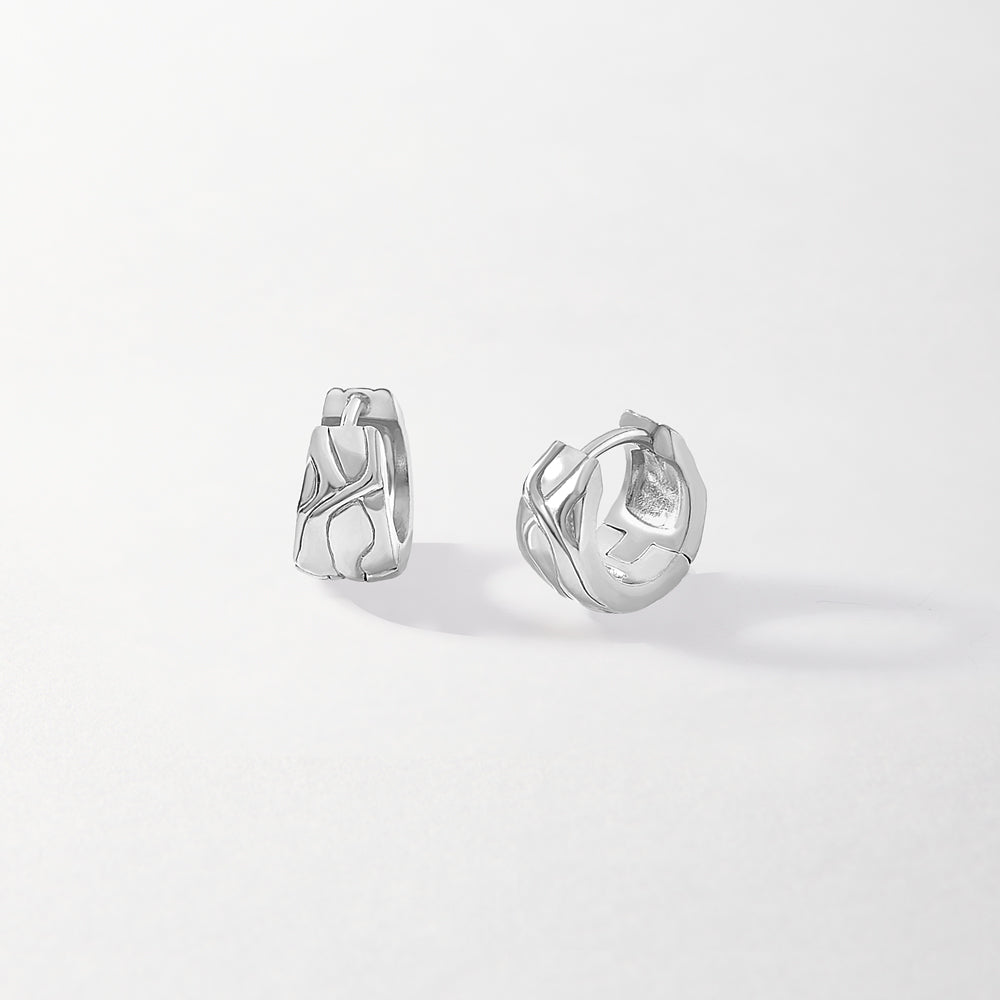 Textured Huggies - Silver