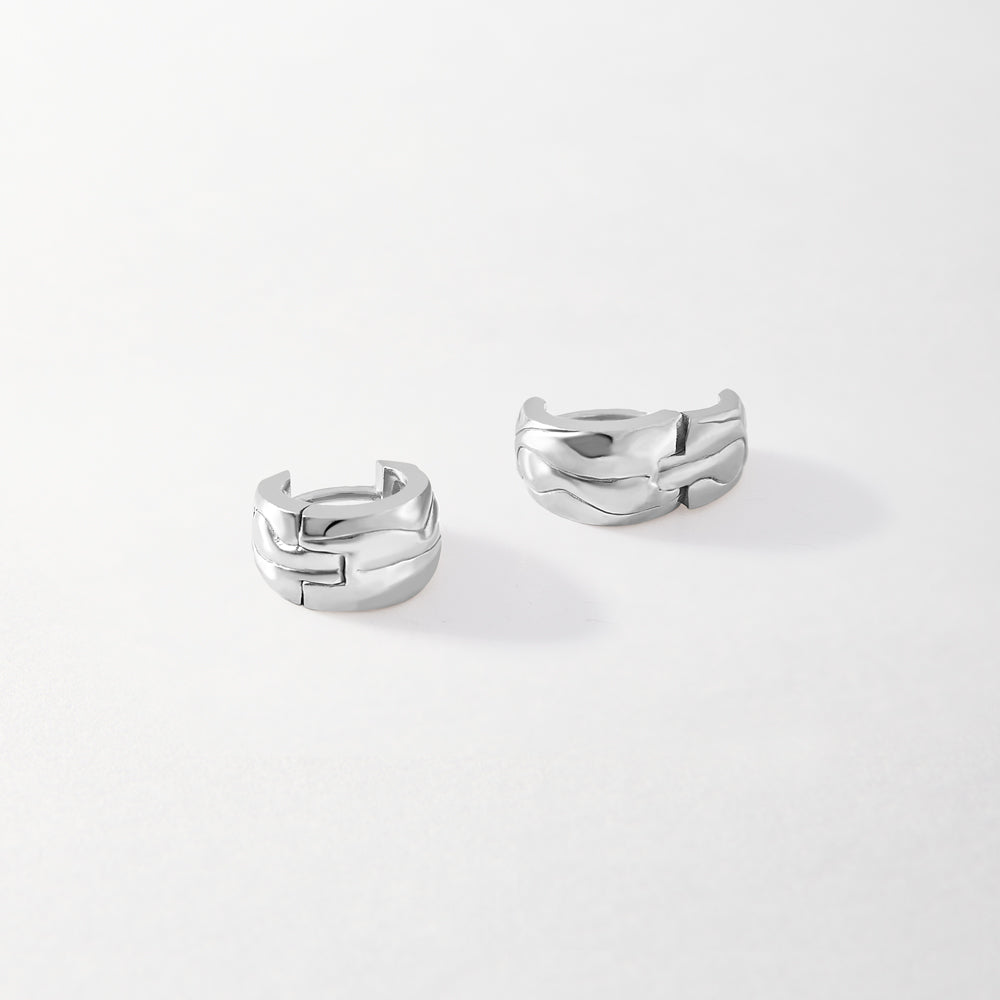 Textured Huggies - Silver