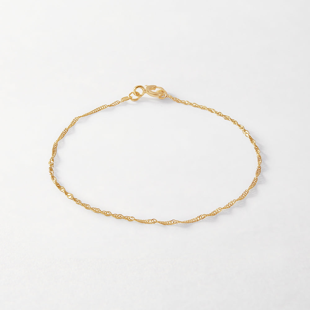 Belle Fine Chain Bracelet 14ct Solid Yellow Gold - Main Image