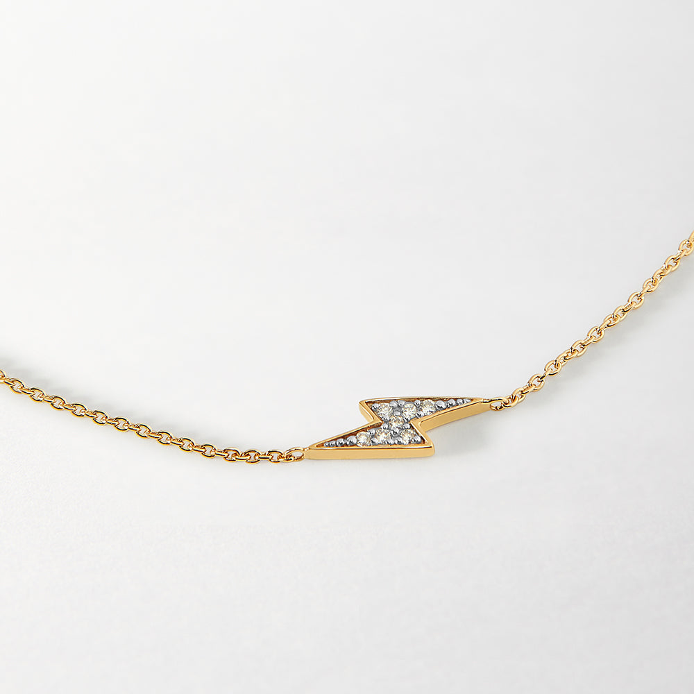 Bolt Diamond Bracelet - Yellow Gold