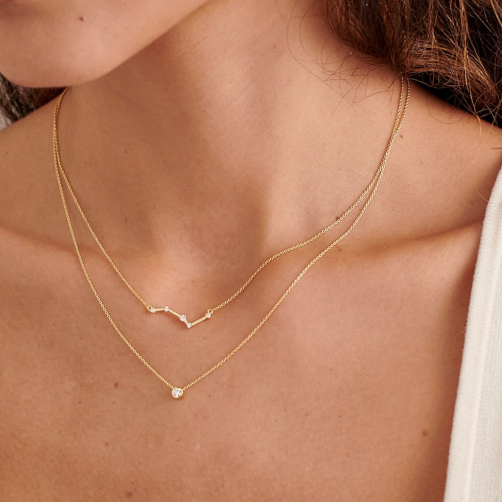 Constellation Diamond Necklace - Yellow Gold