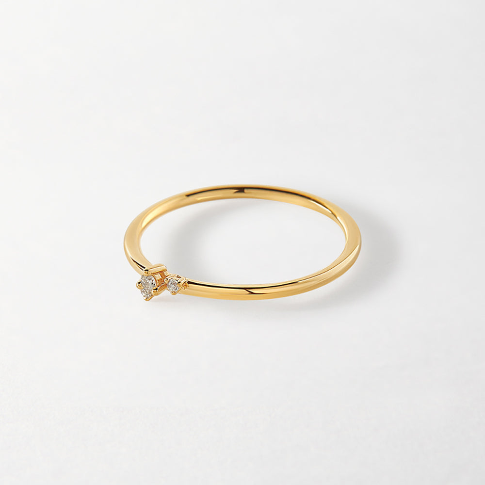 Floating Diamond Ring - Yellow Gold