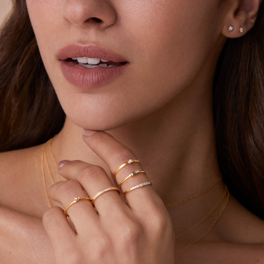 Solitaire Diamond Ring - Yellow Gold