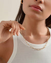 Paperclip Chain Necklace - Gold