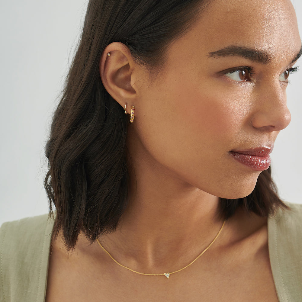 Solstice Pink Tourmaline Earrings - Gold