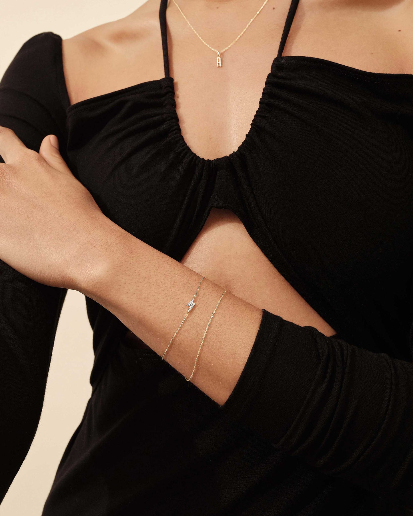 Bolt Diamond Bracelet - Yellow Gold