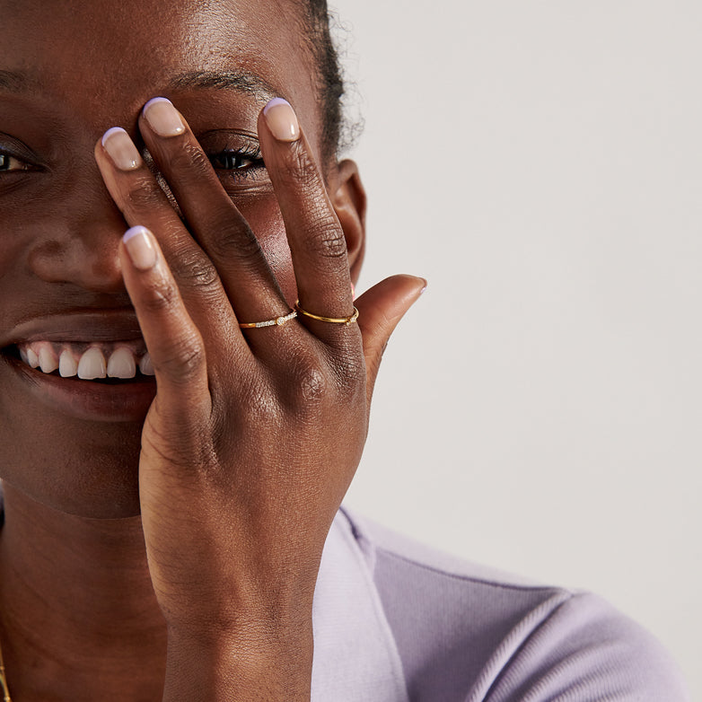 Floating Diamond Ring - Yellow Gold