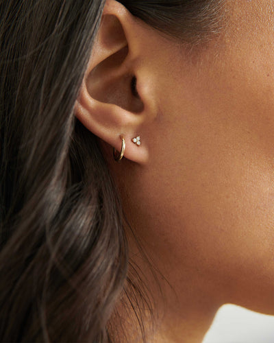 Trillion Diamond Piercing Earring