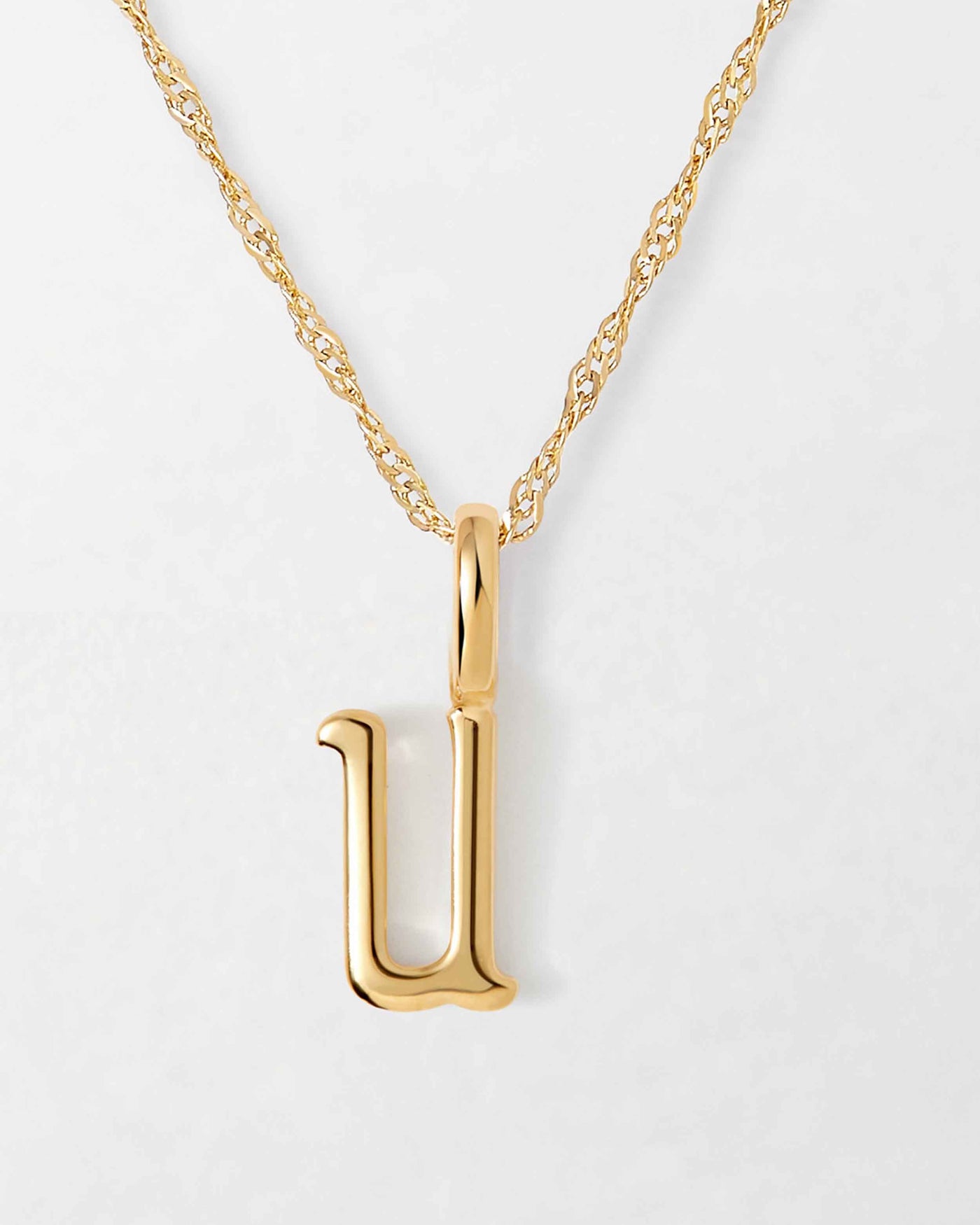 Solid Gold Initial Necklace – EDGE Of EMBER