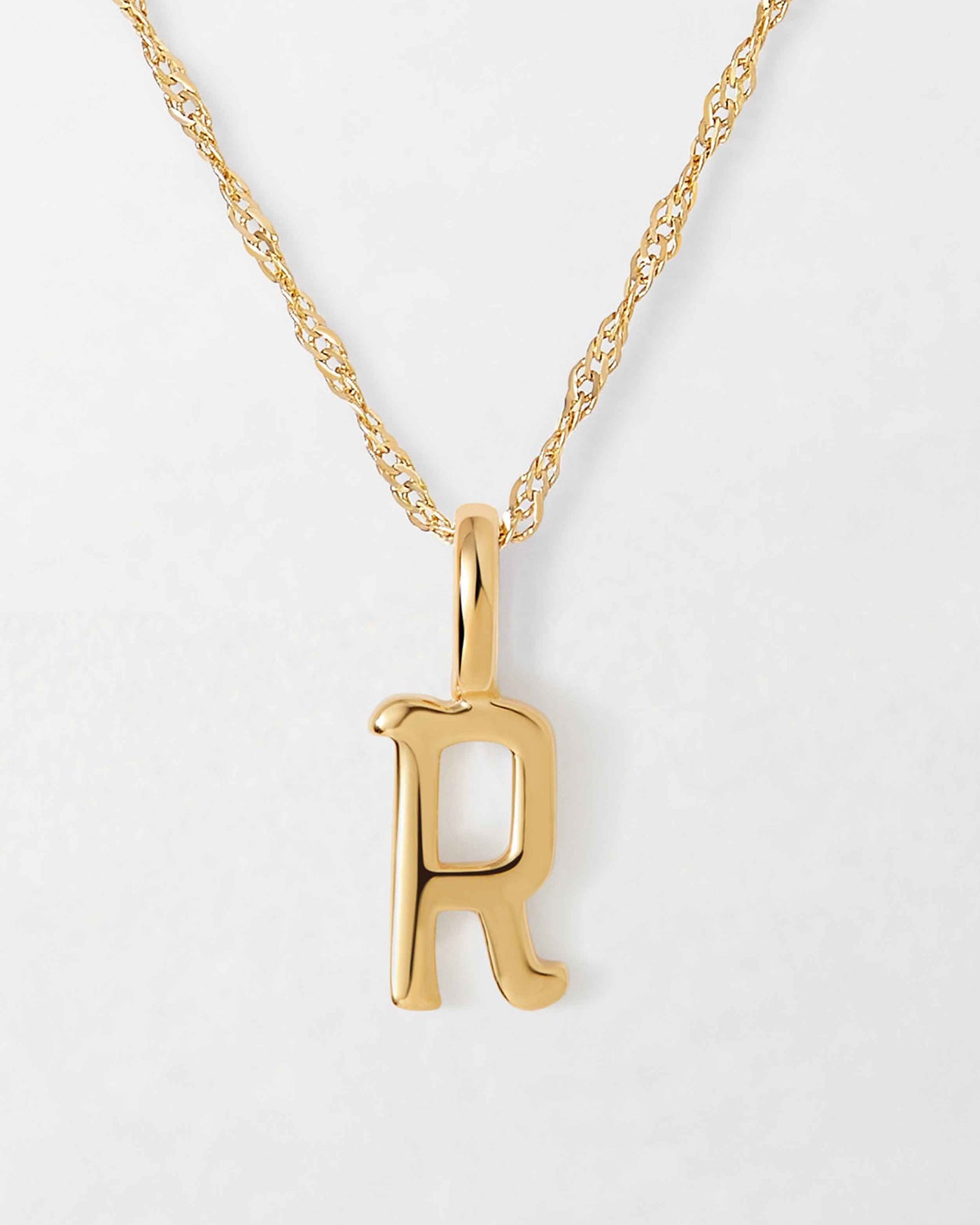 Solid Gold Initial Necklace – EDGE of EMBER