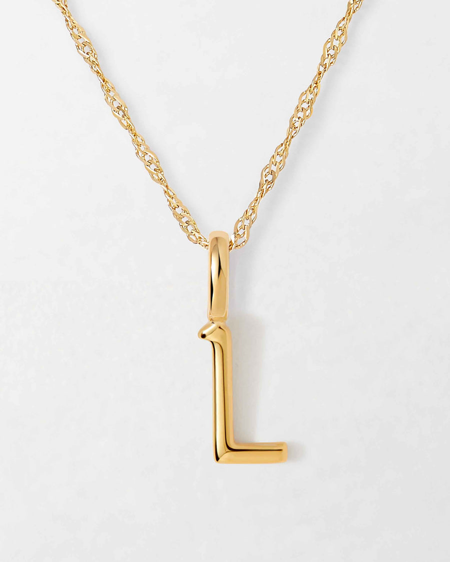 Solid Gold Initial Necklace – EDGE of EMBER