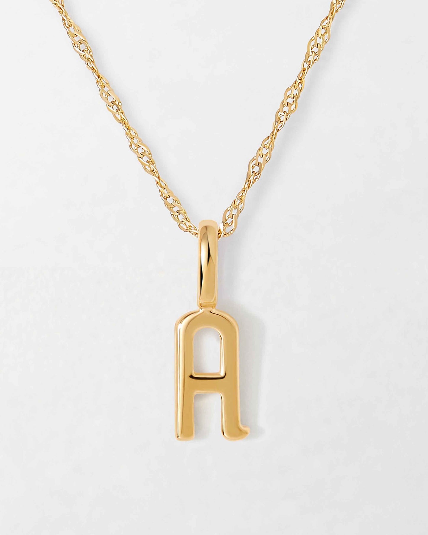 Selected Initial Necklace (Solid Gold)