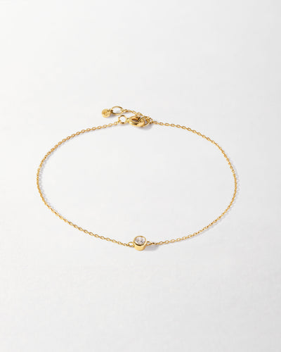 Solitaire Diamond Bracelet - Yellow Gold