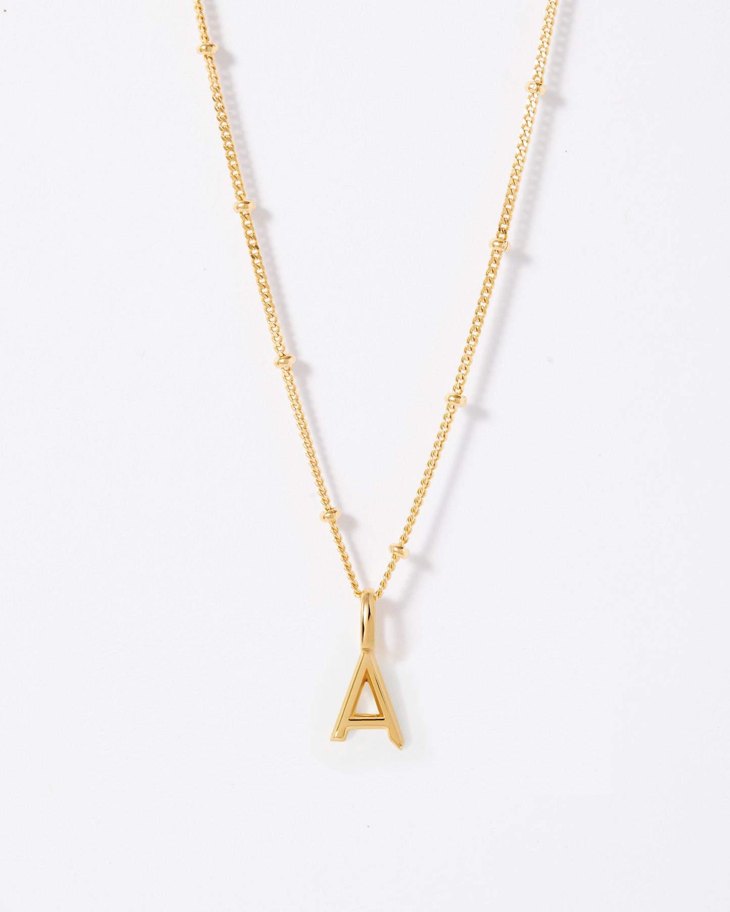 Gold Mini Initial Necklace