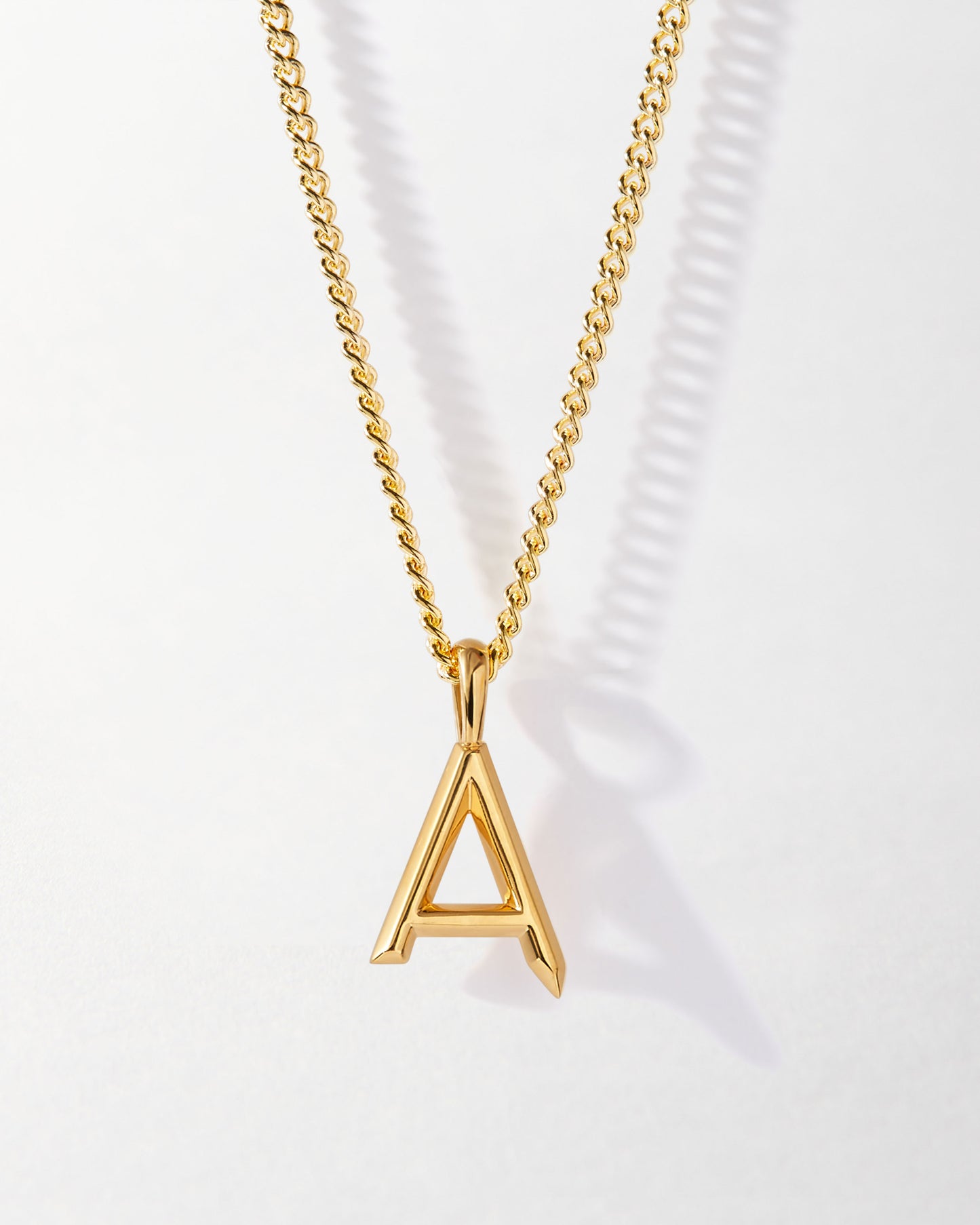 Initial Curb Necklace 18k Gold Plated - Main Image