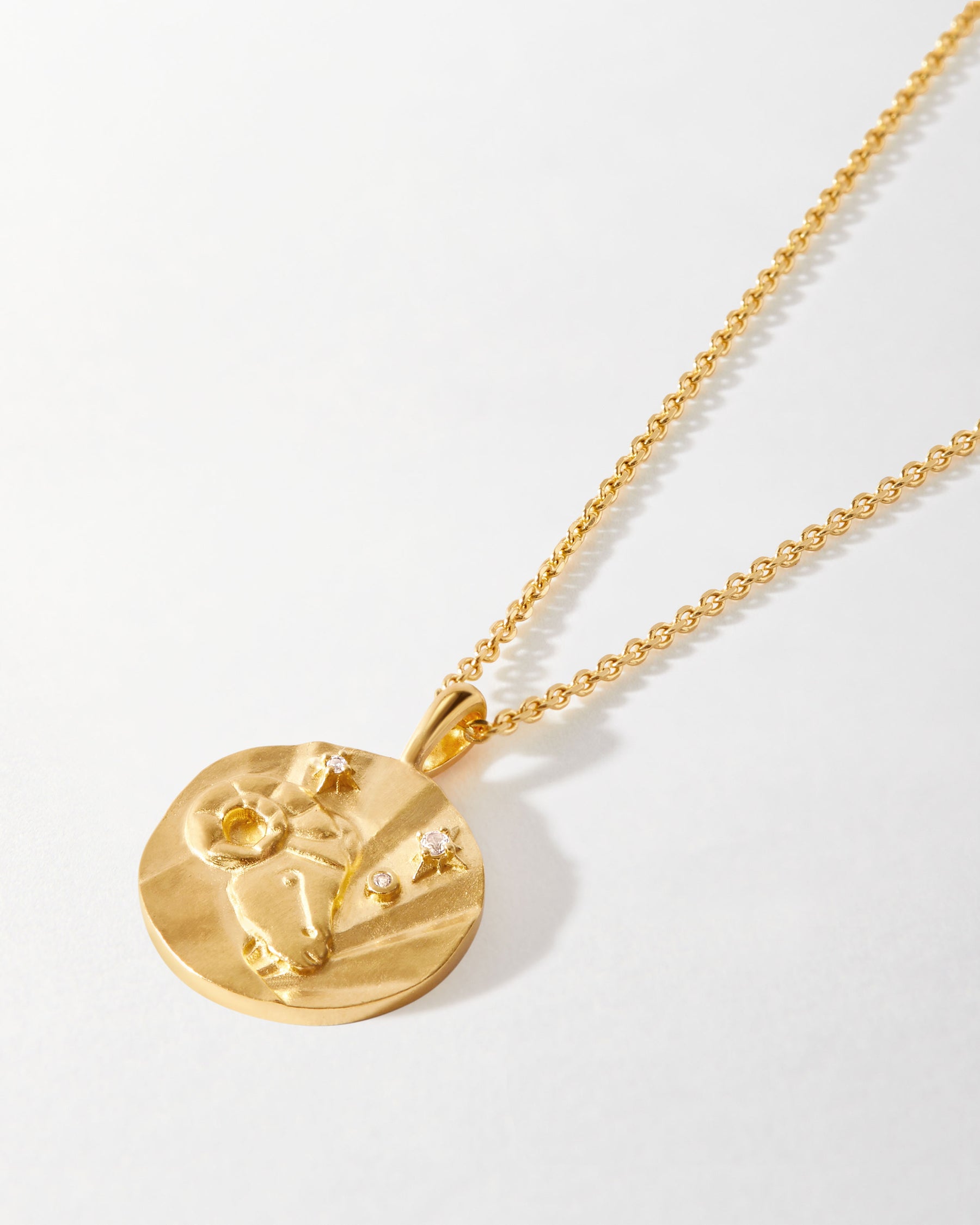 EMBER 18k Designer EDGE of – Zodiac Horoscope Gold Jewellery Plated Necklace | Aries