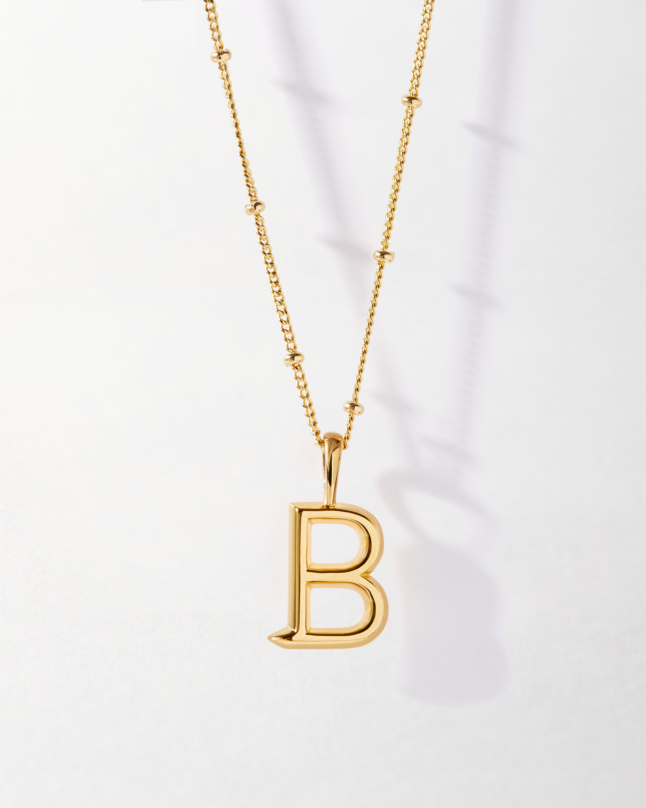 B Initial Necklace | 18k Gold Plated – Edge of Ember