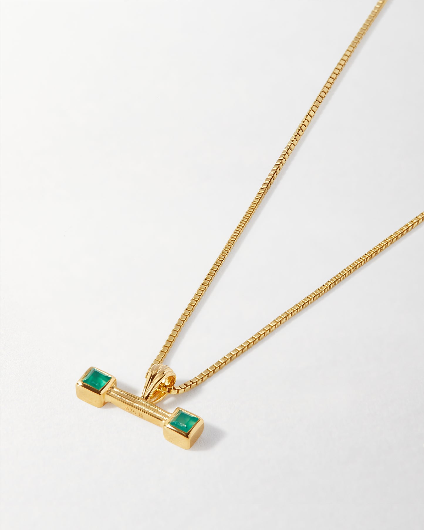Balance T-Bar Green Necklace