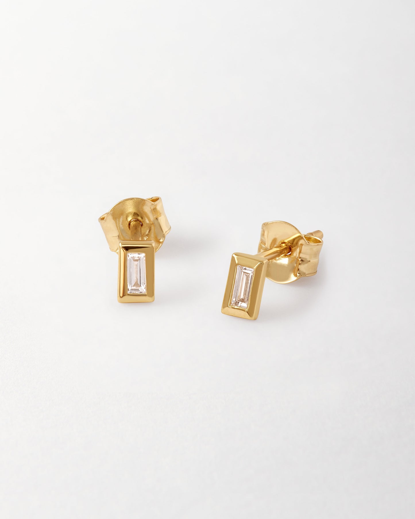 Baguette Diamond Stud Earrings