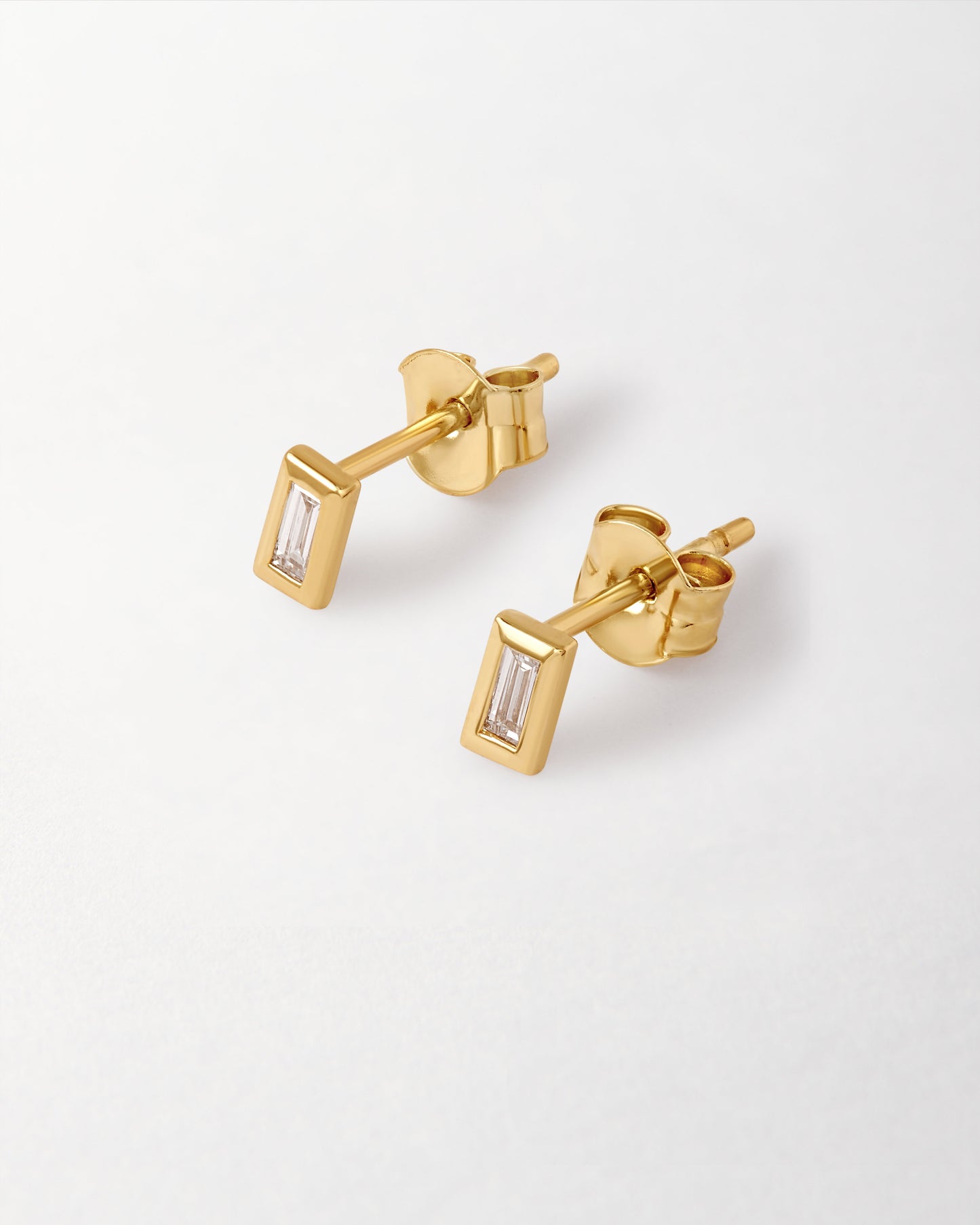 Baguette Diamond Stud Earrings