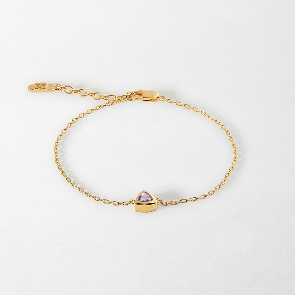 Amethyst Bracelet - Gold
