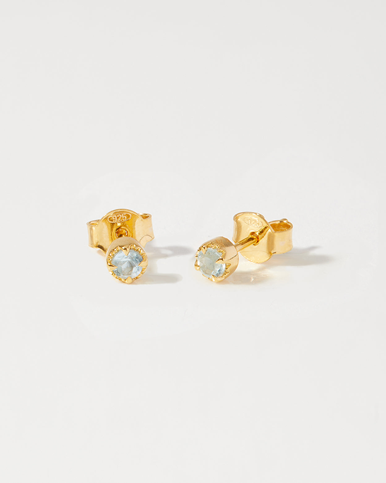 Blue Topaz December Birthstone Studs