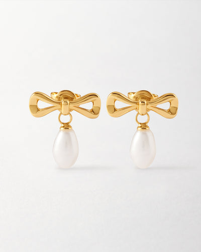 Bow Pearl Earrings