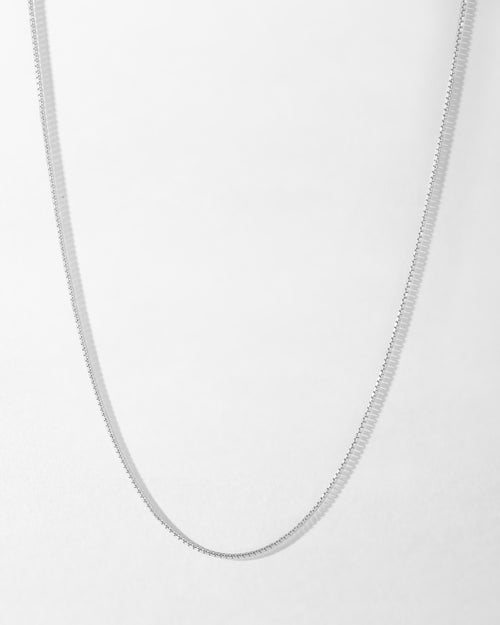 Box Chain Necklace - Silver