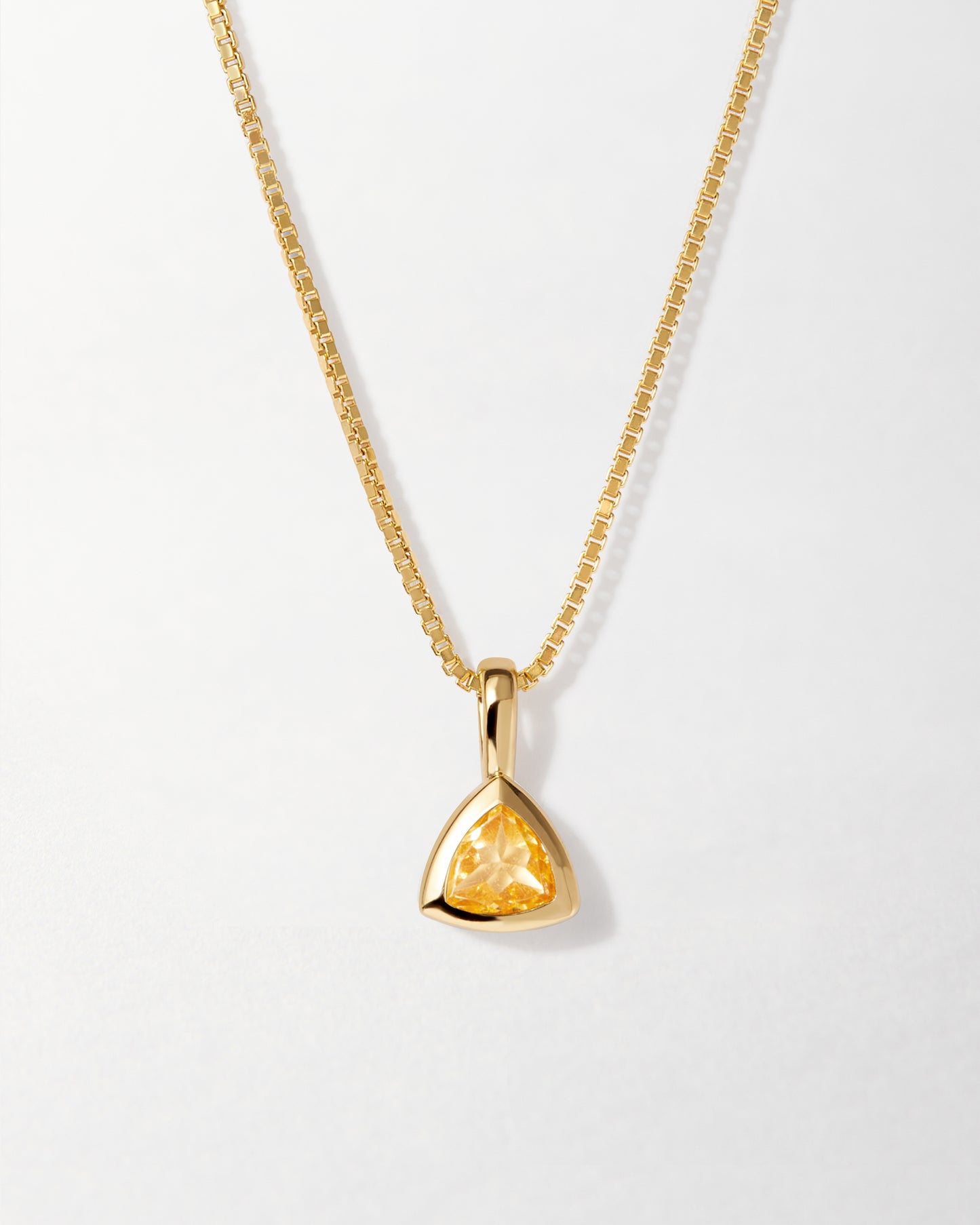 Citrine November Birthstone Necklace - Gold