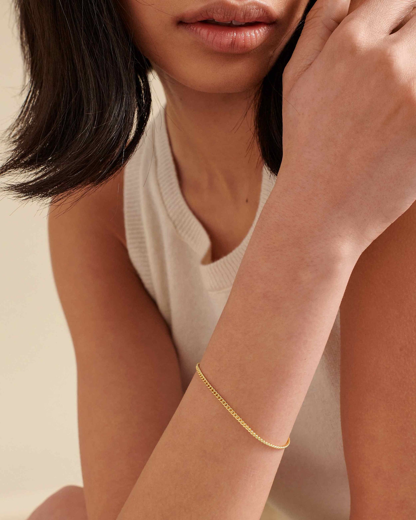 Curb Chain Bracelet 18k Gold Plated - Main Image