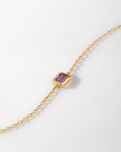Amethyst gemstone bracelet crown chakra protect... - Folksy